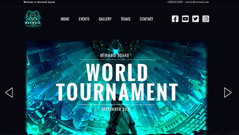 Accueil site mermaid esport